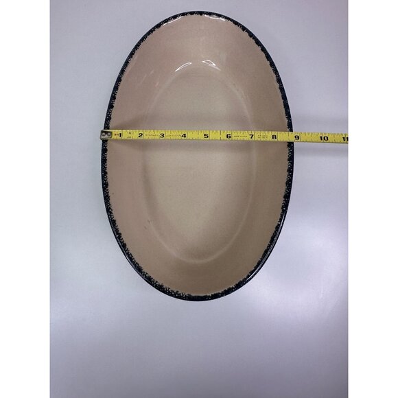 Vintage Home and Garden Party Stoneware Fruit Garland Pattern Oval Baker 14" - Picture 9 of 11